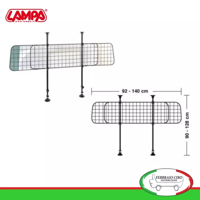 Griglia Divisoria Separatore Rete Metallica Per Baule Auto Cane - Lampa 60416