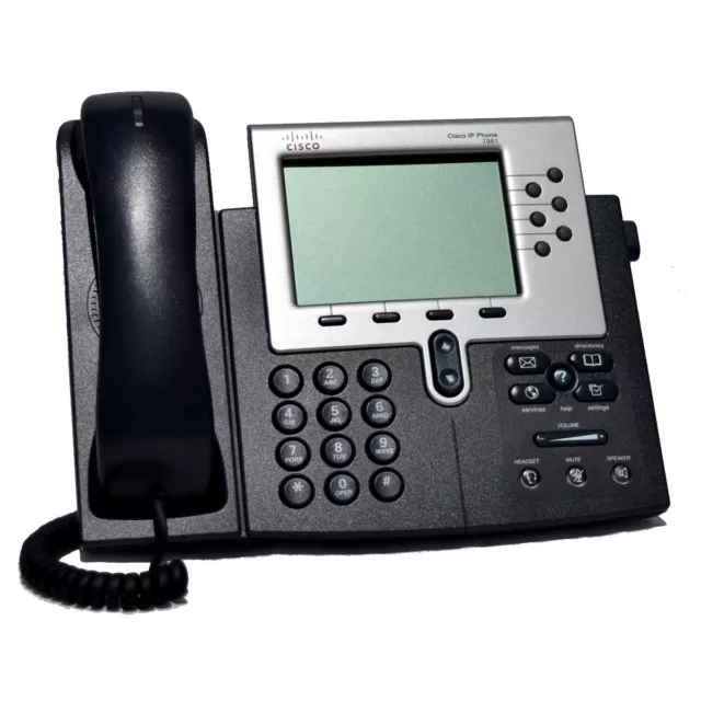 SIP Firmware Cisco 7961 CP-7961G VoIP PoE Business Phone w/ Handset