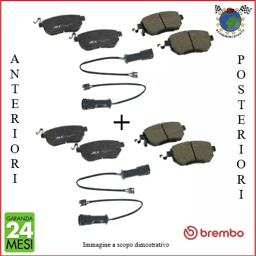 Kit Pastiglie freno Ant+Post con sensore usura Brembo per TOYOTA AVENSIS r3j #to