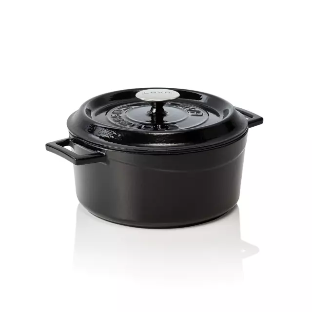 Cocette Topf Bräter Gusseisen schwarz  25x11,5 cm  mit angegossenen Griffen neu