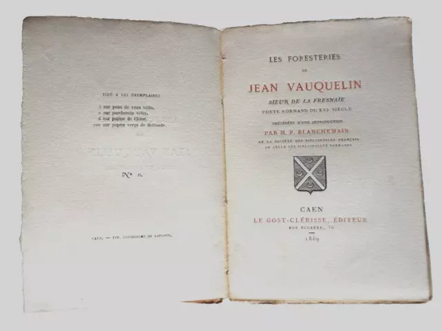 Les Foresteries de Jean Vauquelin sieur de la Fresnaie poète normand du XVI e