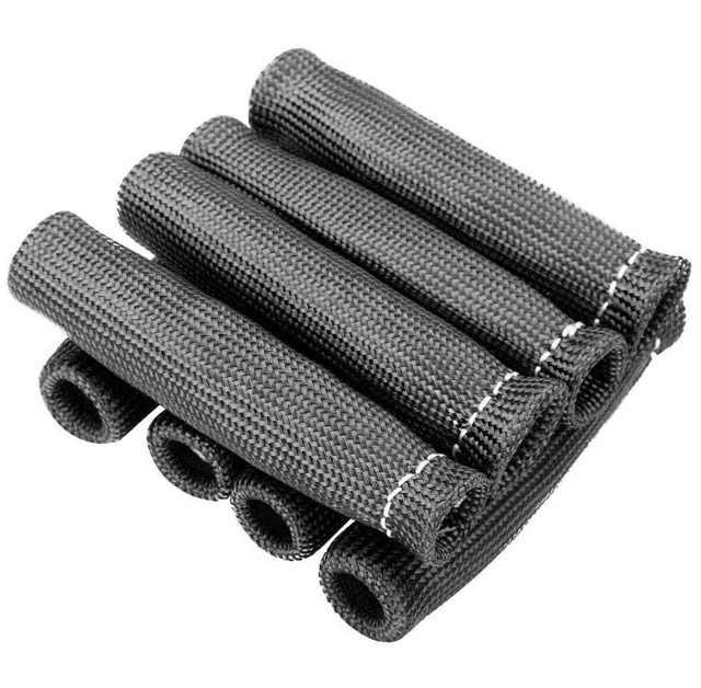 8PCS 1200° Spark Plug Wire Boots Protectors Sleeve Heat Shield Cover For SBC BBC