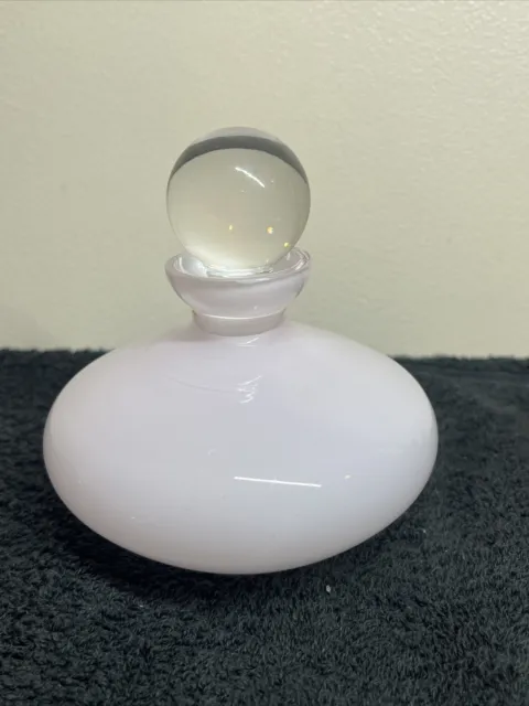 Vintage Pink Opaline Art Glass Perfume Scent Bottle Dressing Table Decor