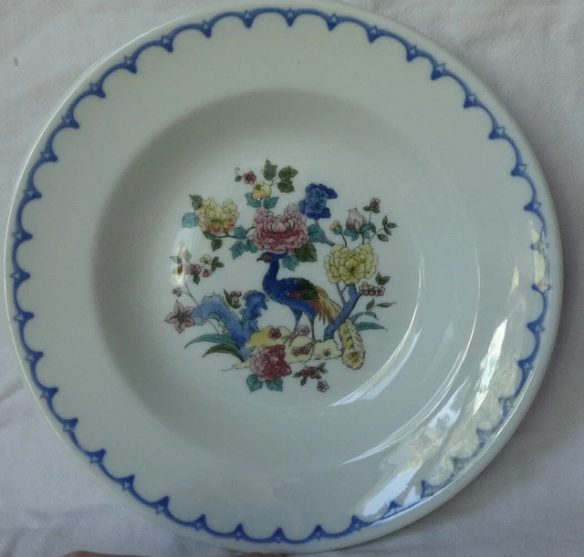 Railroad China Milwaukee Road Peacock Soup Bowl 8" Syracuse 1940
