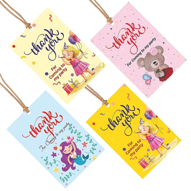 Geschenkanhänger Vier Designs Thank You Aufdruck Packung 100
