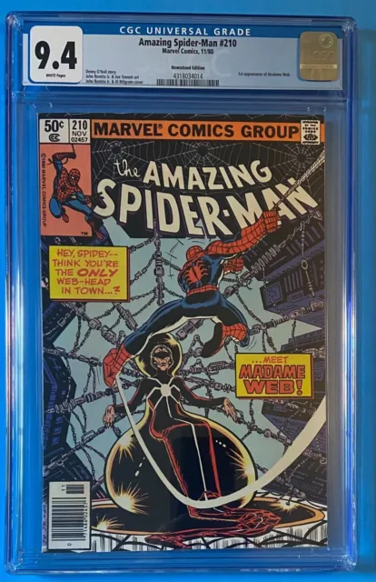 1980 Marvel The Amazing Spider-Man #210  CGC 9.4 1st appearance of Madame Web