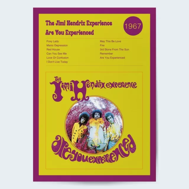 The Jimi Hendrix Experience Are You Experienced Fine Art Album Poster 2