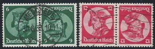 Deutsches Reich 1933 gestempelt MiNr. 479-480, K17 u. K18 ZD Markenheftchen