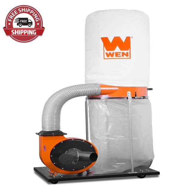 1,300 CFM 14-Amp 5-Micron Woodworking Dust Collector with 50-Gallon Collection B