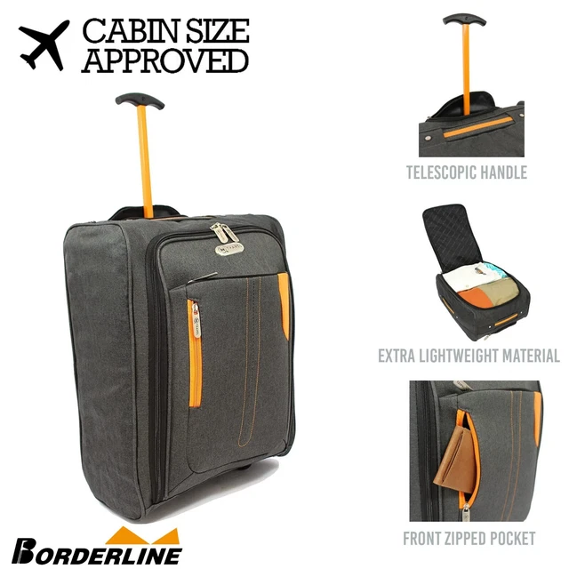 IN Travel Soft Sided Cabin Approved Hand Luggage Suitcase Extendable Handle Bags