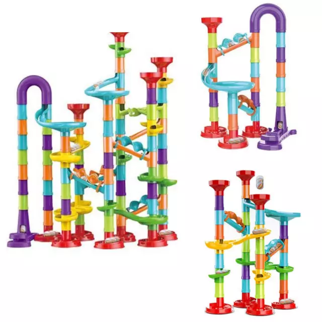 Marble Run Race Toy Set,Construction Building Block Maze Toy Gift 113/93/50pcs 2