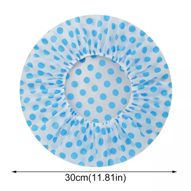 Duschkappen, extra große wiederverwendbare elastische 100 % wasserdichte Badehaarkappe 2