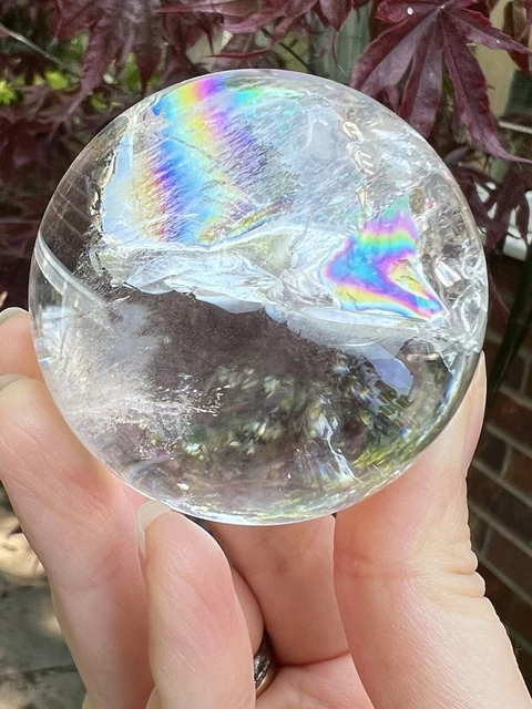 Brazilian Clear Quartz Crystal Ball AAA+ 53mm Diameter Multi Rainbows C 🌈🌈