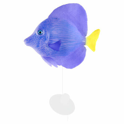 Aquarium Silicone Artificial Emulation Tropical Sea Float Fish Ornament Purple