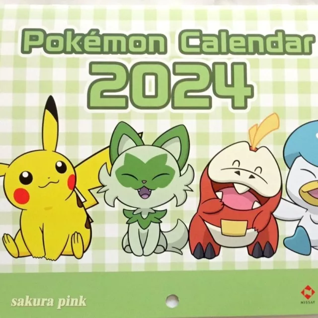 POKEMON JAPANESE CALENDAR 2024 Authentic Licensed Nintendo Japan 19.99