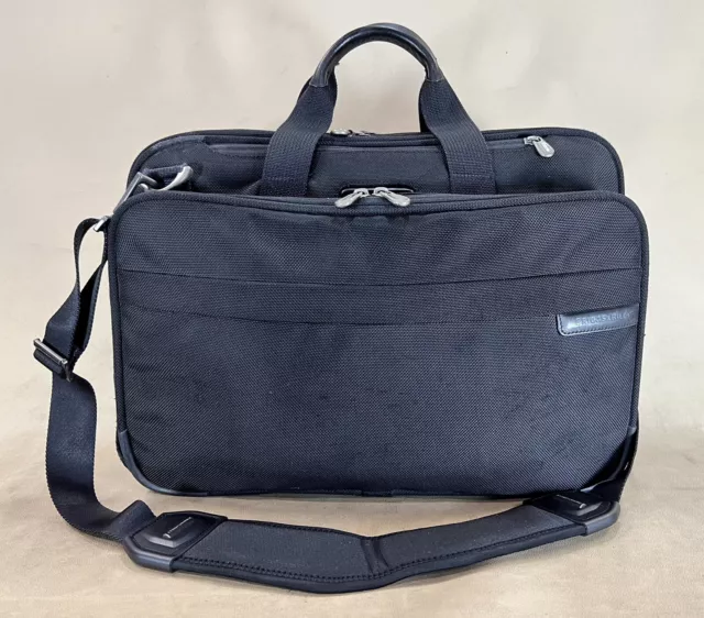 Briggs & Riley 17” Expandable Organized Computer Brief Black BB104X