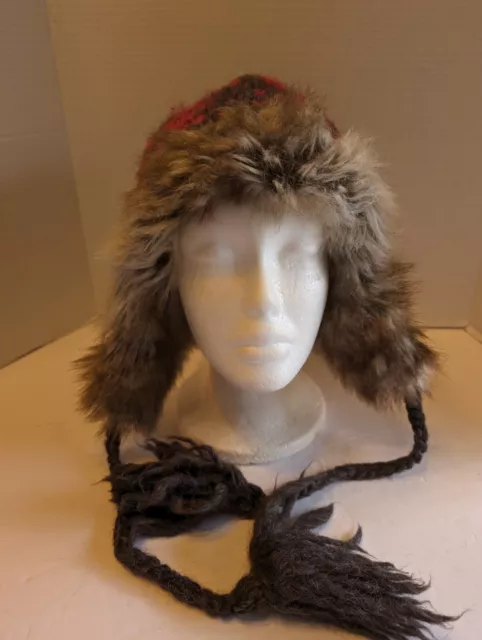 American Eagle Outfitters Trapper Hat Faux Fur Lined One Size Adult