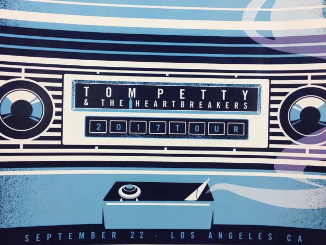 Tom Petty - 2017 Dan Stiles poster Los Angeles, CA 40th Anniversary Tour 9/22