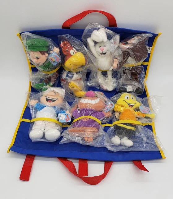 General Mills 8 Breakfast Pals Plush Dolls Complete w/ Carry Case from 1998