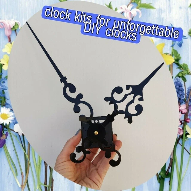 QUALITY SILENT QUARTZ DIY clock mechanism movement Kit LARGE Hands Wall ...