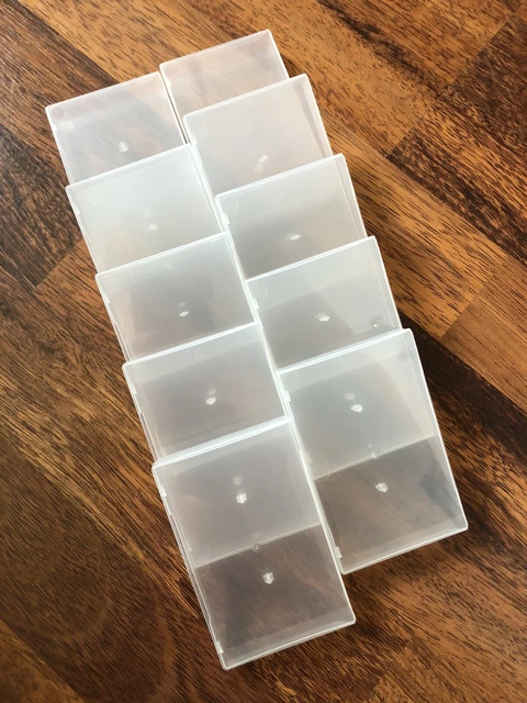 Cassette Tape Case x 10, New Poly Clip Audio Cassette Tape replacement case x 10