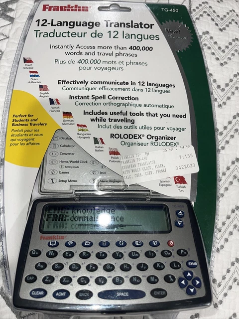 Franklin 12-Language Translator TG-450 New Sealed Package