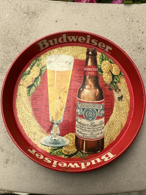 Vintage (1945) Canco Budweiser Lager Preferred Everywhere - Drink Serving Tray