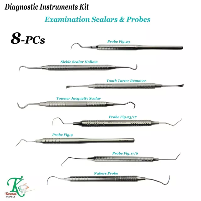 Profesional Dentistas Higiene Oral herramientas Examen Juego Sondas Dental Pick