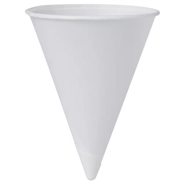 SOLO 4R-2050 4 oz White Paper Cone Cups Case of 5000
