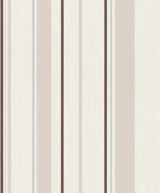 Rasch Tapete Rocknrolle 536270 Rayas Rayadas Berenjena Blanco Papel de Pared
