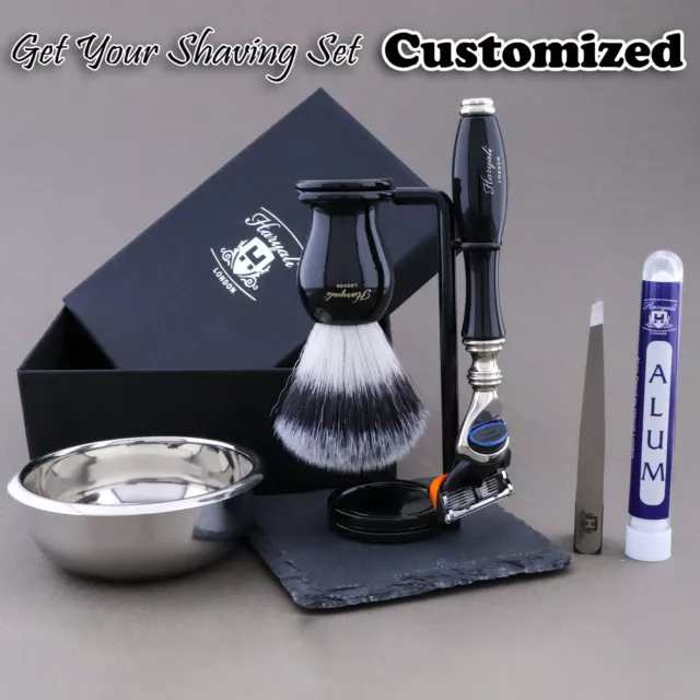 Haryali Hombre Personalizar 5 Borde Cuchilla Afeitado Cuidado Regalo Kit Set