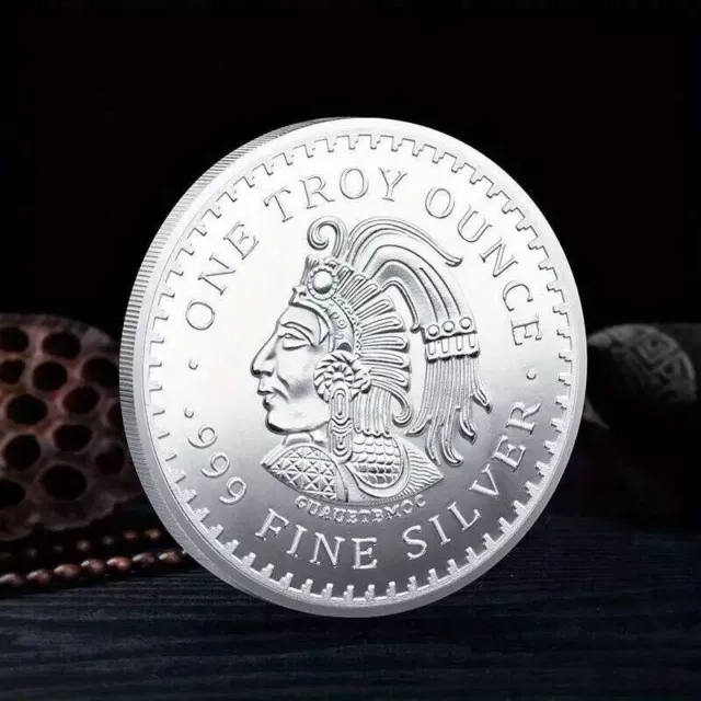 Mayan Aztec Calendar Coin . Fine Silver Collectible Coin, Free shipping in US