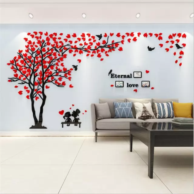 3D Flower Tree Home Room Art Decor DIY Wall Sticker Removable Decal Vinyl Mural