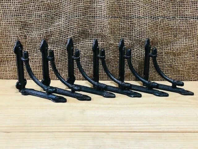 12 Shelf Brackets Corbels Wall Cast Iron SMALL Rustic Farmhouse 4 3/8" X 4 3/8"
