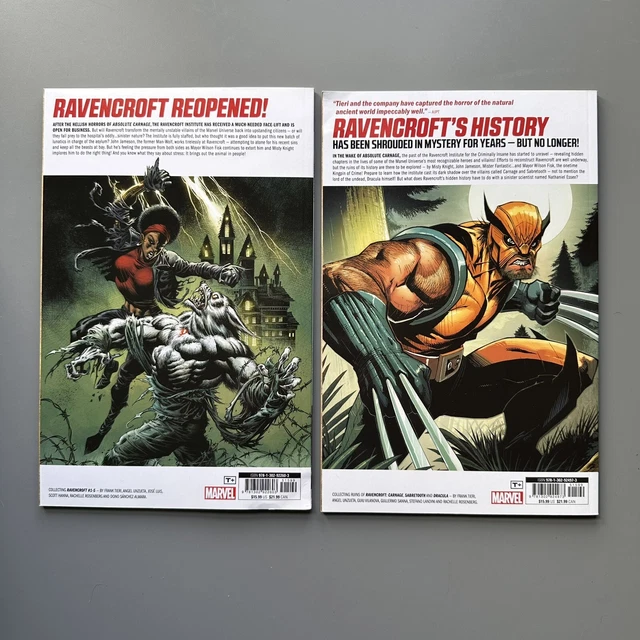 Ravencroft and Ruins of Ravencroft TPB Set Tieri Unzueta Carnage Man-Wolf Marvel 2