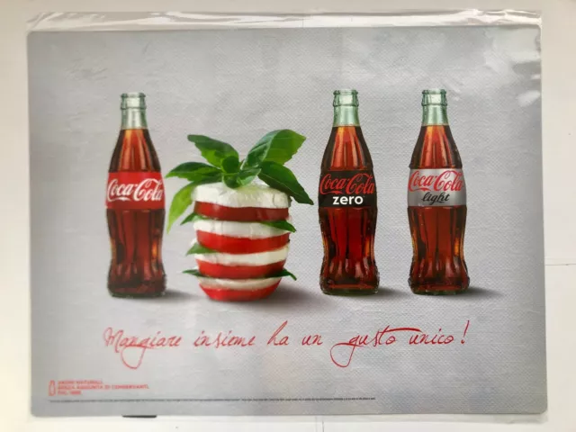 Tovaglietta All'americana Coca Cola Cm. 30X40 Colore Grigio Nuovo