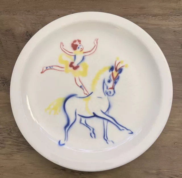 Union Pacific Lady Horse Circus Plate Syracuse China Dining Car Restaurant Ware