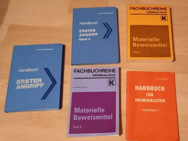 5 x Handbuch MDI DDR MFS Kriminalisten Volkspolizei Tatort Speziko Polizei VS