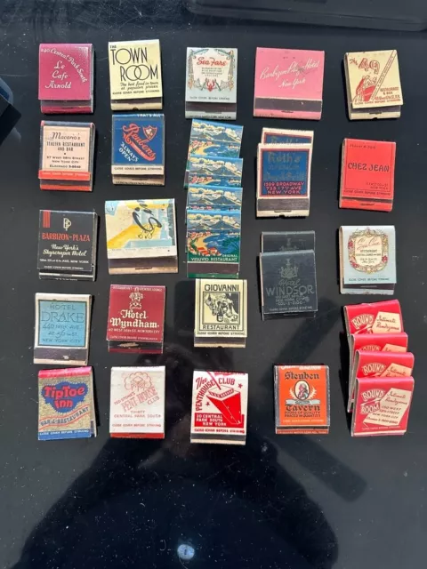 Lot Of 29 Vintage Matchbooks New York City Restaurants Front Strike