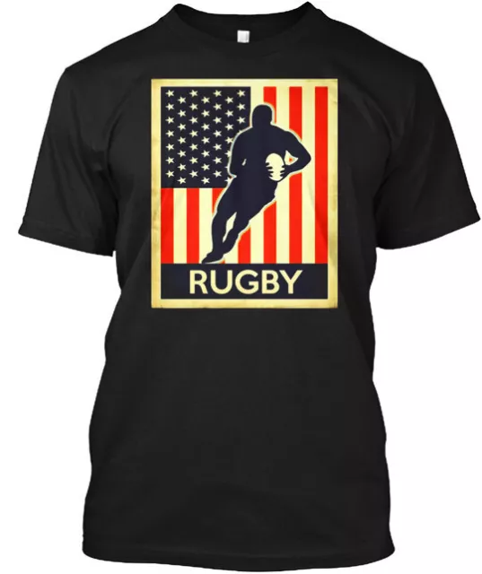 RUGBY US FLAG T-Shirt Made in the USA Size S to 5XL $22.57 - PicClick