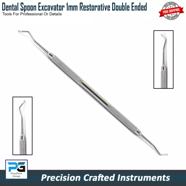 Cuchara dental excavadora de 1 mm para caries removedor de dientes esmalte dentina excavadora