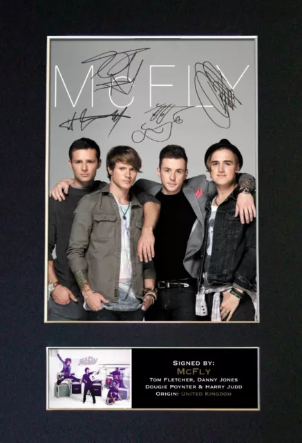 MCFLY Signed Autograph Mounted Photo Reproduction A4 Print 303