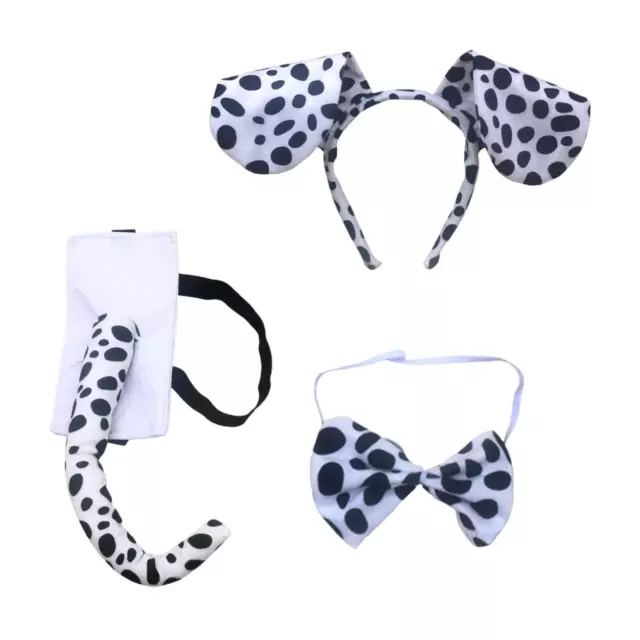 Dalmatian Dog Costume Set Animal Headband for Prom Party Cosplay Halloween