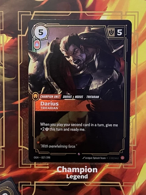 RIFTBOUND TCG: ORIGINS - Darius - Trifarian 027a/298 NM (SHOWCASE ...