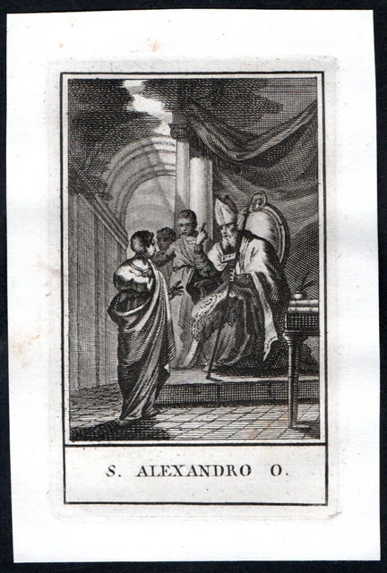 Antico inserzione 1800 de San Alexandro O. santino estampa holy card image pieu
