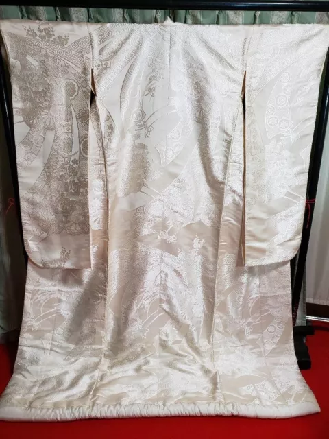 Giapponese Kimono Seta Uchikake Vintage Splendido Matrimonio