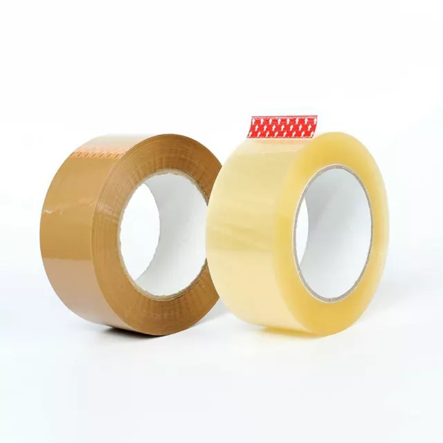 1-3-6-12-36 Rolls Clear-Brown Packing Packaging Carton Sealing Tape 2x110 Yards