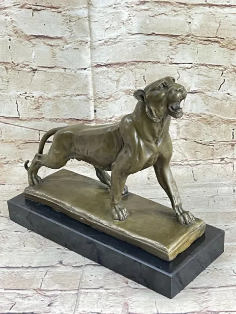 Puma Jaguar Vida Silvestre Guepardo Bronce Escultura Estatua Figura Decorativa