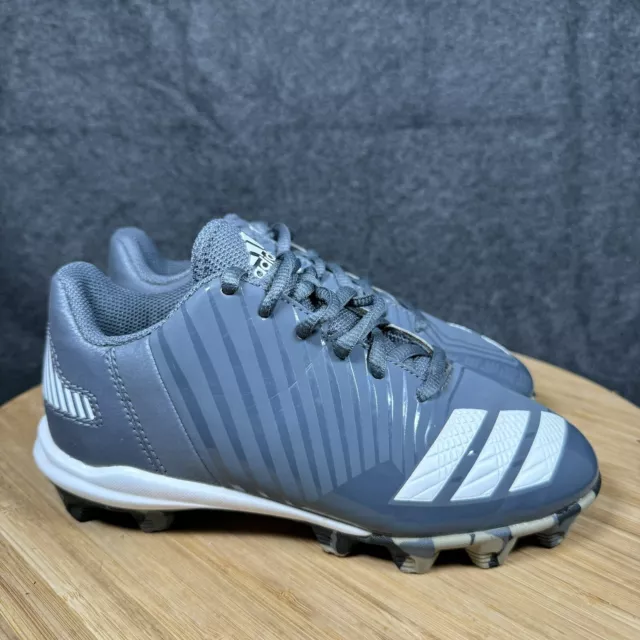 Adidas Icon V MD K Grey White Baseball Cleats Youth Size 13K