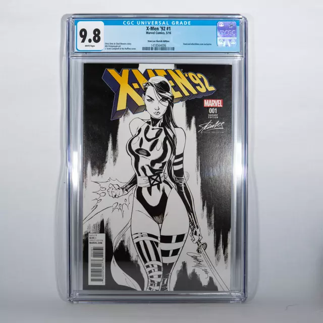 X-Men '92 #1 J.Scott Cambell B&W Variant CGC 9.8 - Campbell Psylocke Cover